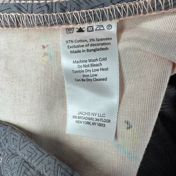 Jachs NY Bleeker Surfboard Surfer Print Stretch Chino Short, Size W33, Salmon - Picture 10 of 11
